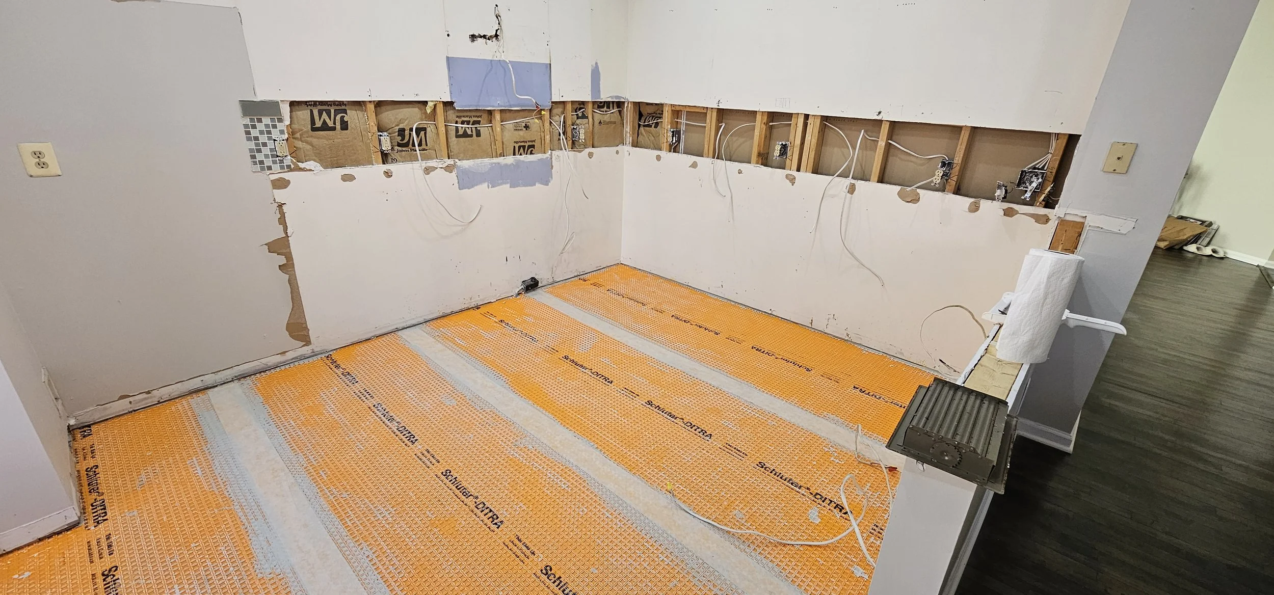 Kitchen demolition and floor prep