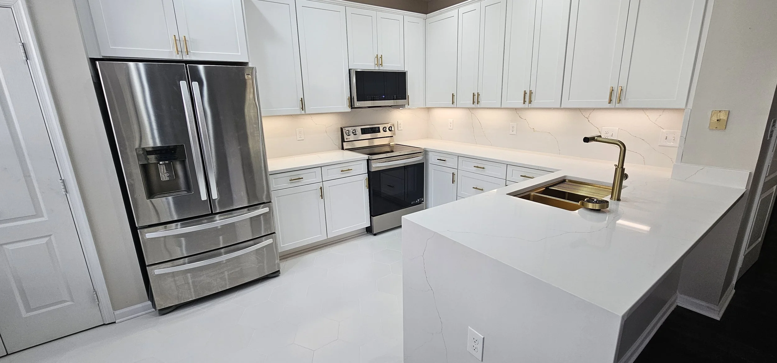 Completed kitchen — front view