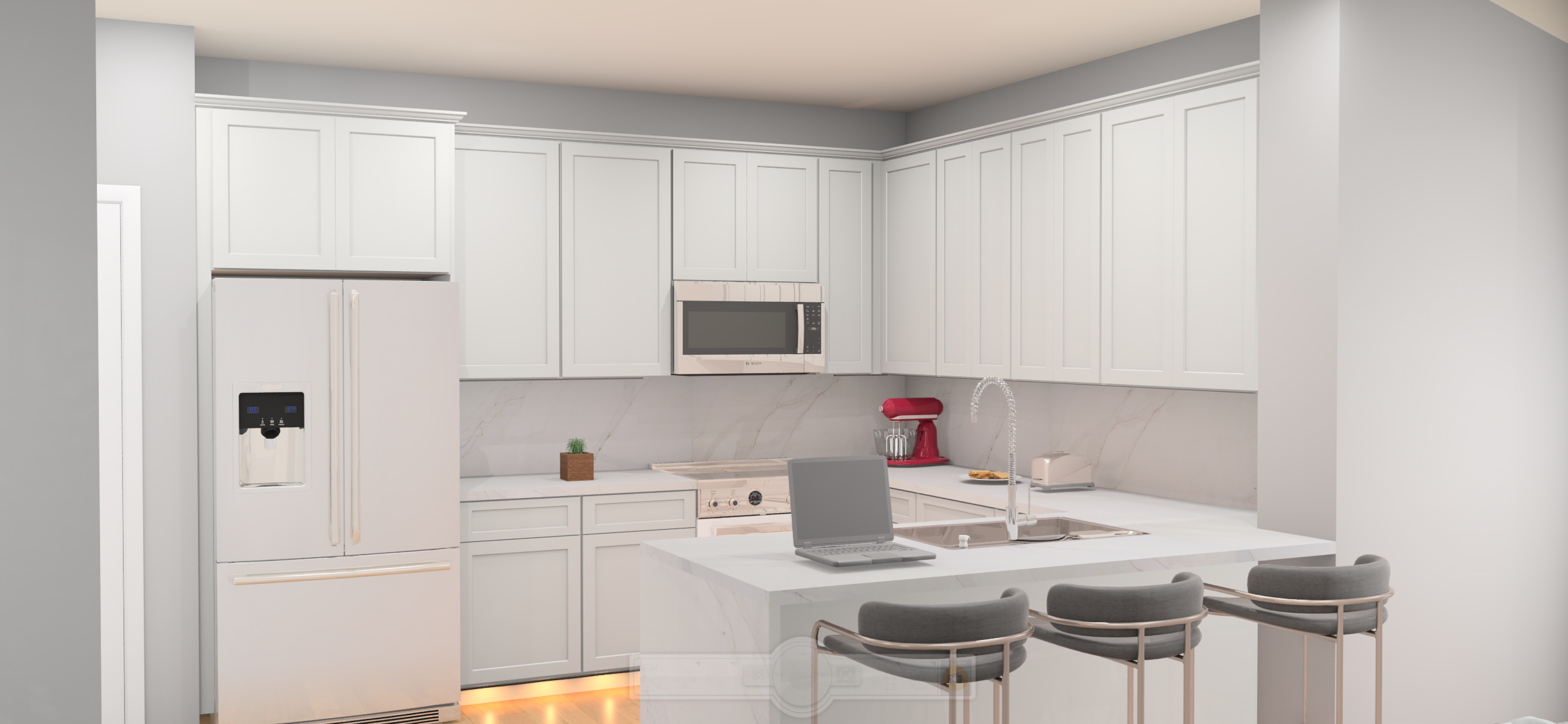 3D kitchen rendering